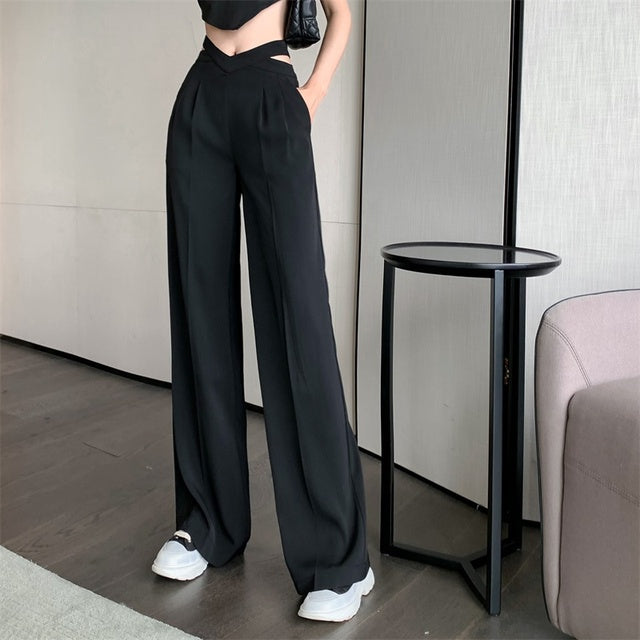 Solid casual loose pants, Made from high quality materials, these pants are straight trousers that are baggy and loose fitting. They come in a variety of colors, so you can choose the one that best suits your style. With a wide leg design, these pants are perfect for any body type and will make you look and feel your best.