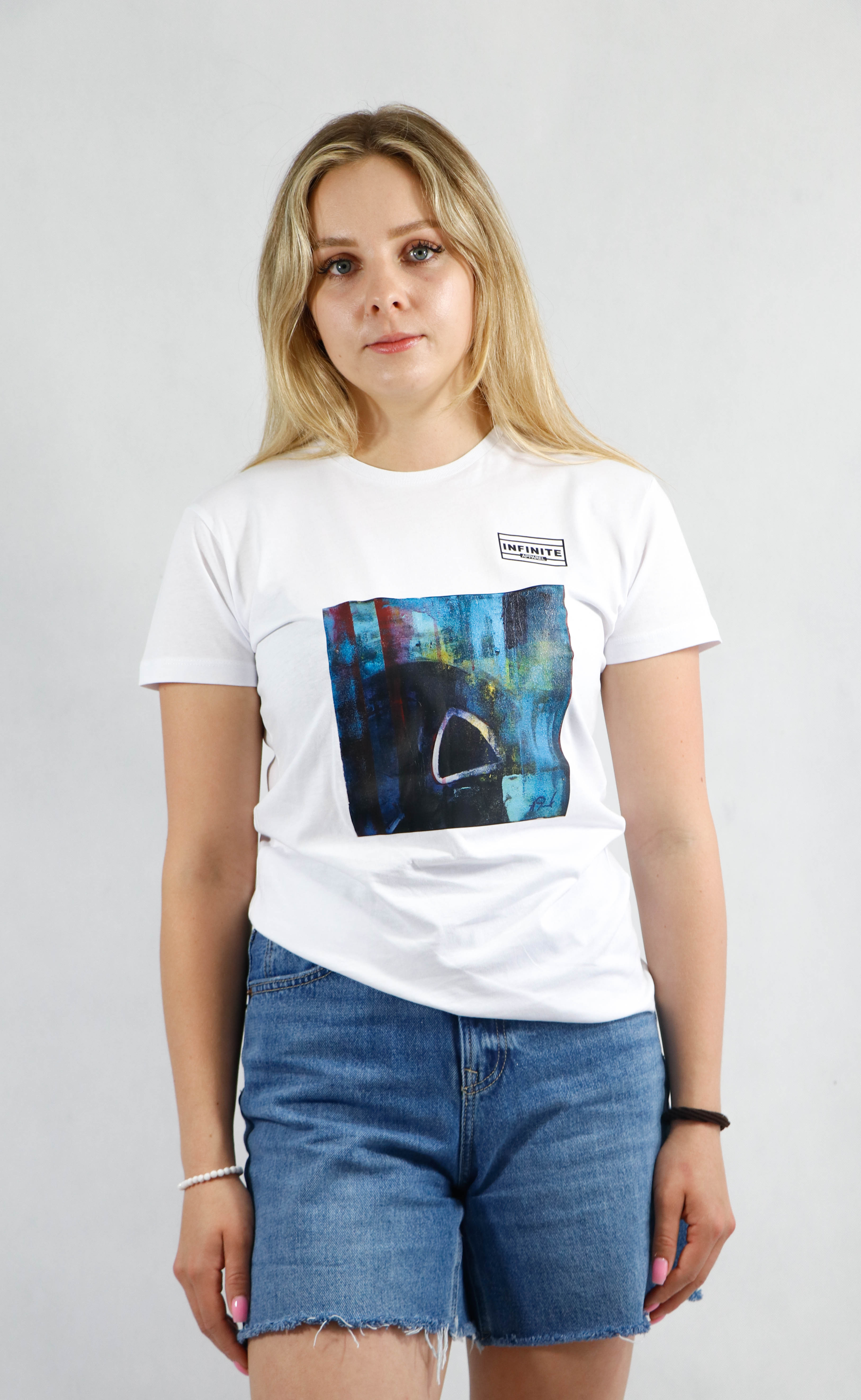 Shadow Pulse  woman t-shirt white