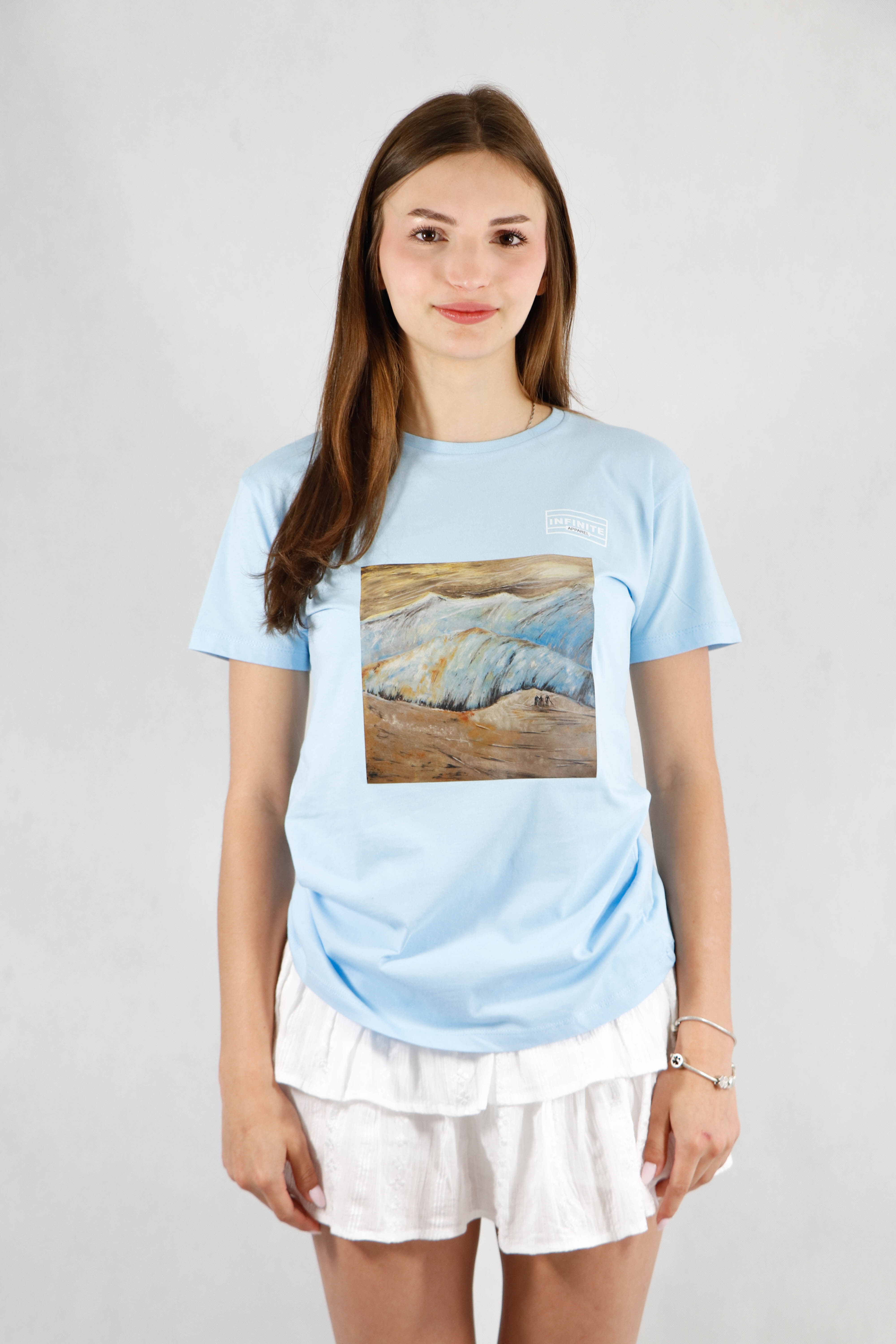 Above the Silence woman  t-shirt blue